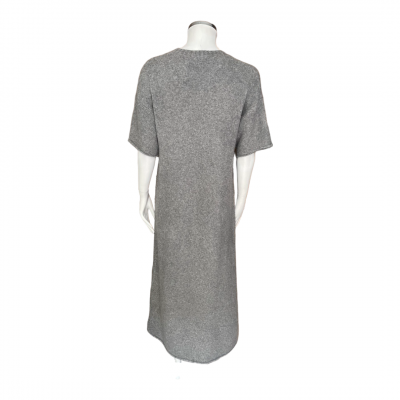 Vestido lana gris largo
