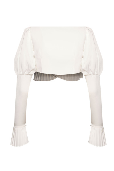 White top with pleats