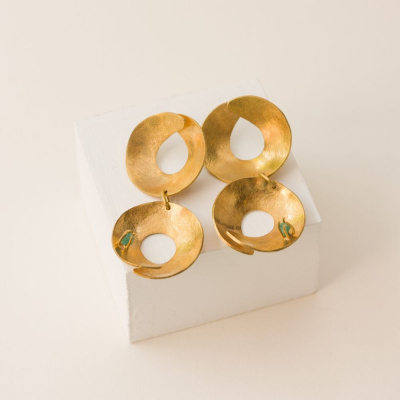 GOLD ROUNDED EARRINGS