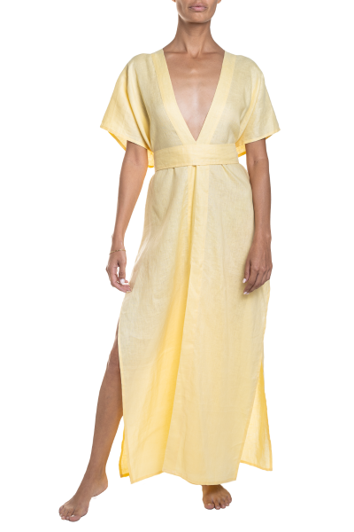 Yellow Linen Maxi dress
