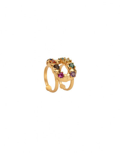GOLDEN RING WITH PRECIOUS STONES