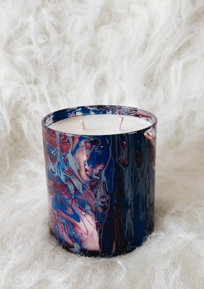 SMALL HAND PAINTED CANDLE