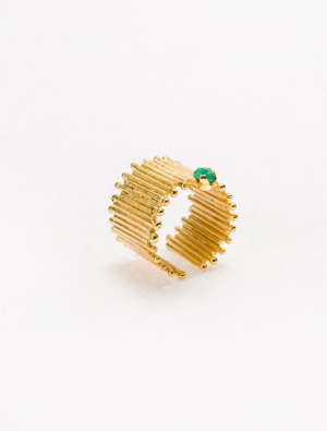 Emerald Waves Ring