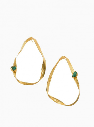 Maxi emerald earrings