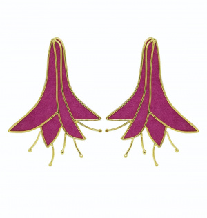 Fuchsia Lilies Earrings